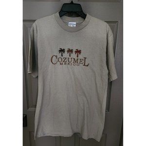 Cozumel Mexico Shirt Adult Large Beige Tourist Destination Vacation Souvenir